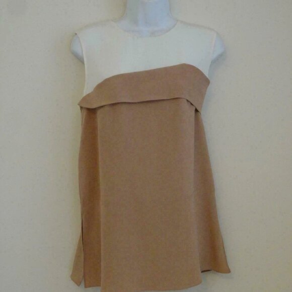 New MARNI Blush Ivory Silk Round Neck Sleeveless Blouse Shirt Top 44/10 - Picture 1 of 5